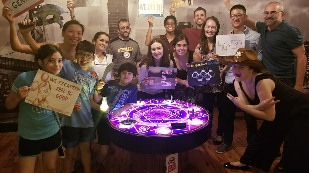 Yes, we escaped the room! (No, we do not use child labor.)